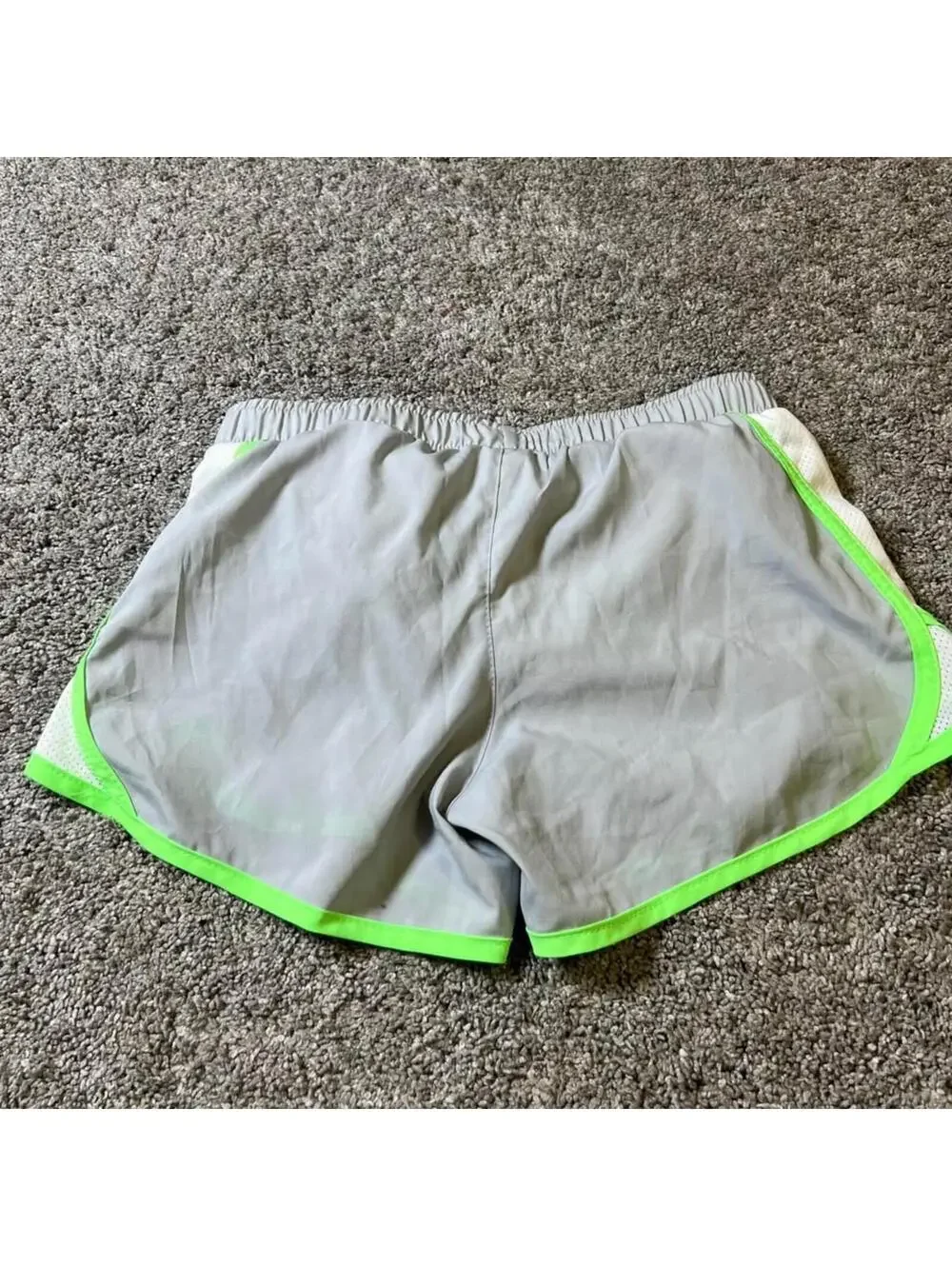 Old Navy Girl's Youth Active Shorts Grey Neon Green Size L (10-12) NWT